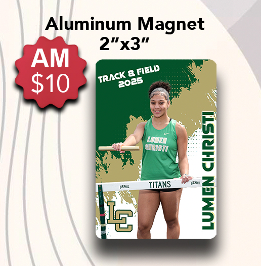 Sports: AM - Aluminum Magnet 2" x 3"