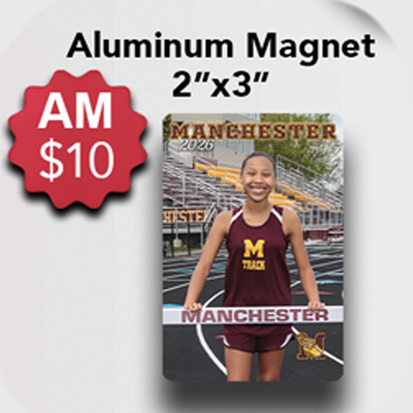 Sports: AM - Aluminum Magnet 2" x 3"